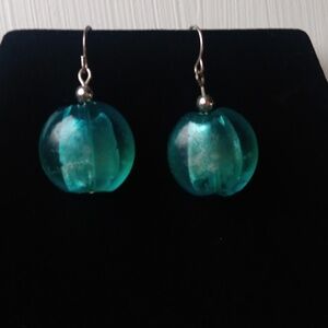 Vintage Artisan Crafted Old Sea Glass Earings